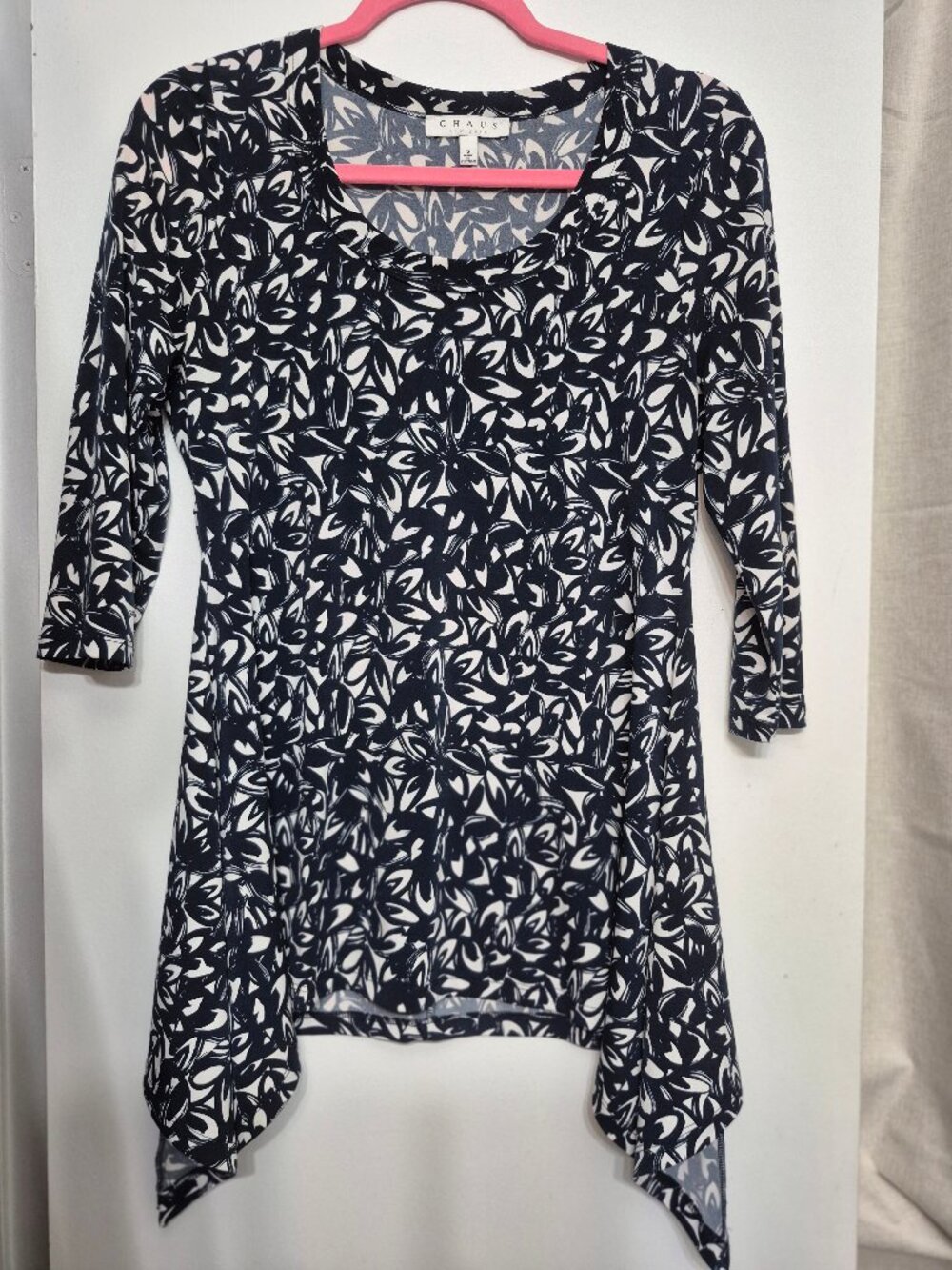 Cute Top by Chaus. Small. Sharkbite hem.